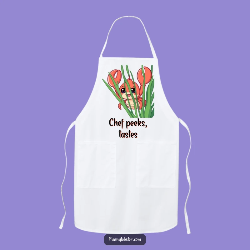 Funny Lobster Apron: Seaweed Peeker Chef, Protective Humor, Humorous Gift