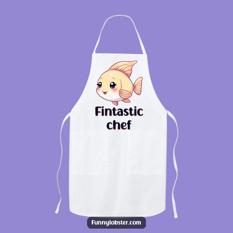 Funny Kawaii Angelfish Apron: Cook with Playful Elegance