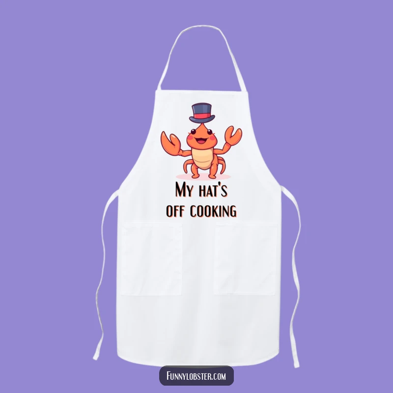 Funny Kawaii Lobster Top Hat Apron: Dapper Kitchen Wear, Hilarious Humorous Gift