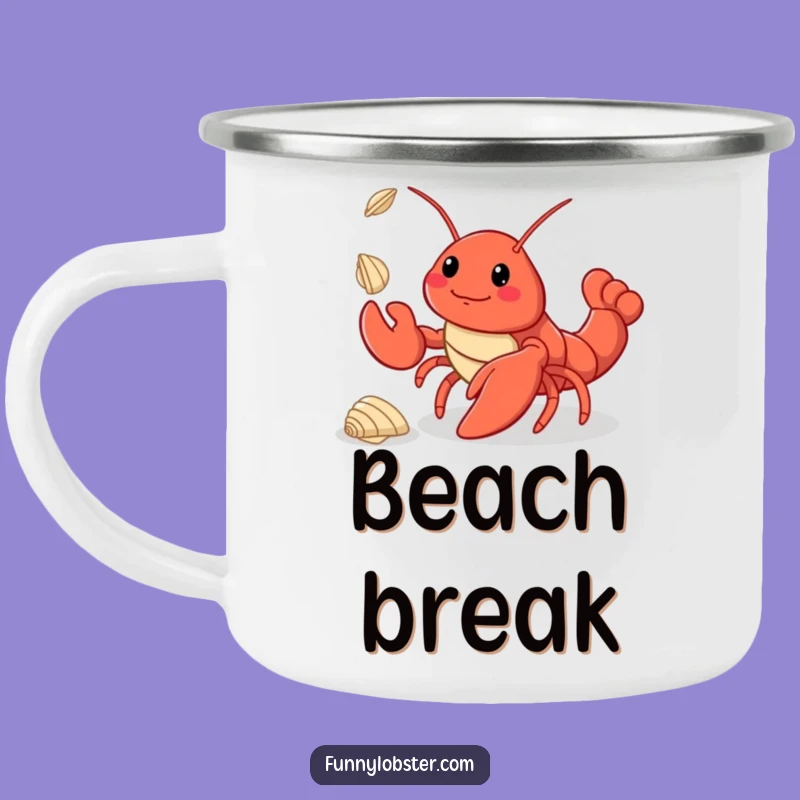 Funny Kawaii Lobster Juggling Camping Mug: Skillful Sips for Outdoor Adventures