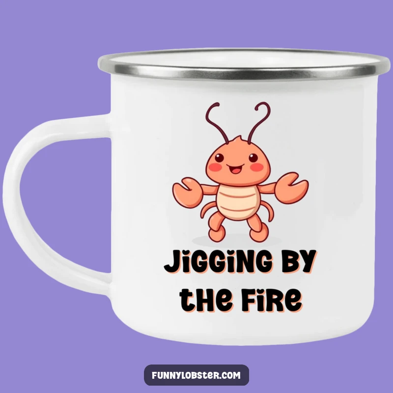 Funny Lobster Camping Mug: Dancing Jig, Outdoor Groove, Humorous Gift