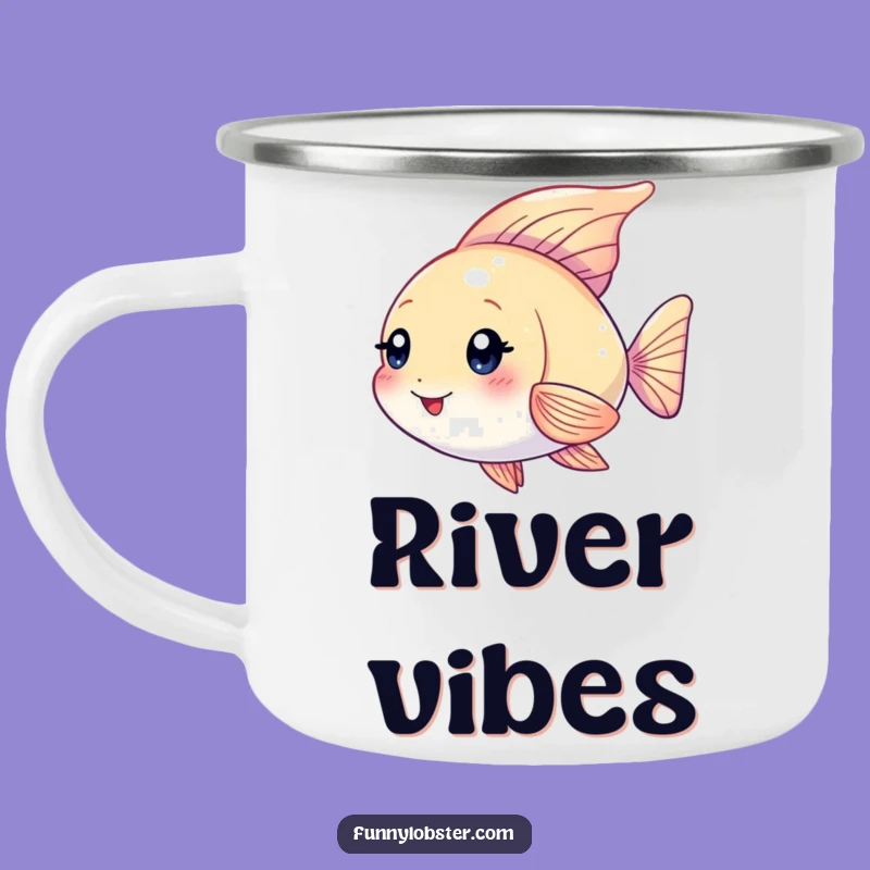Funny Kawaii Angelfish Camping Mug: Shimmering Adventures