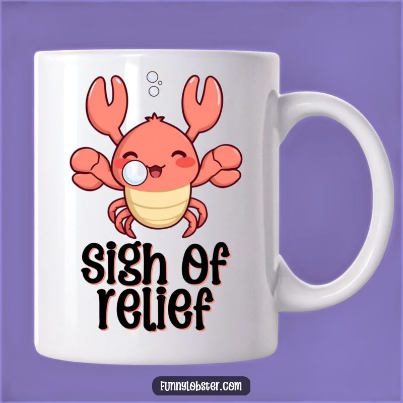 Funny Kawaii Lobster Bubble Mug: Relaxing Crustacean Gift for Peaceful Mornings