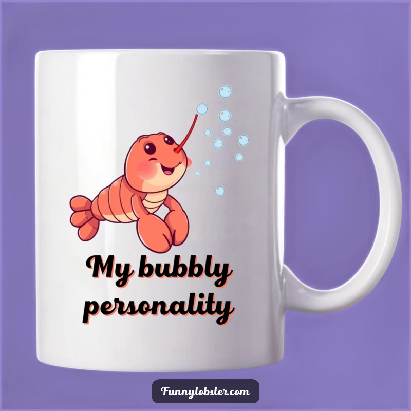 Funny Lobster Mug: Cheerful Bubble Blower, Perfect Humorous Gift for Seafood Lovers