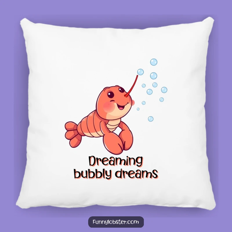 Funny Lobster Pillow: Cheerful Bubble Blower Comfort, Cozy Humorous Gift