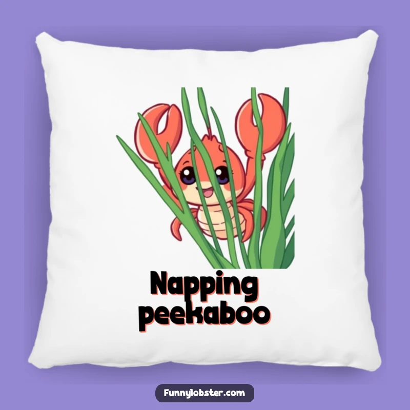 Funny Lobster Pillow: Seaweed Peeker Comfort, Cozy Surprise, Humorous Gift