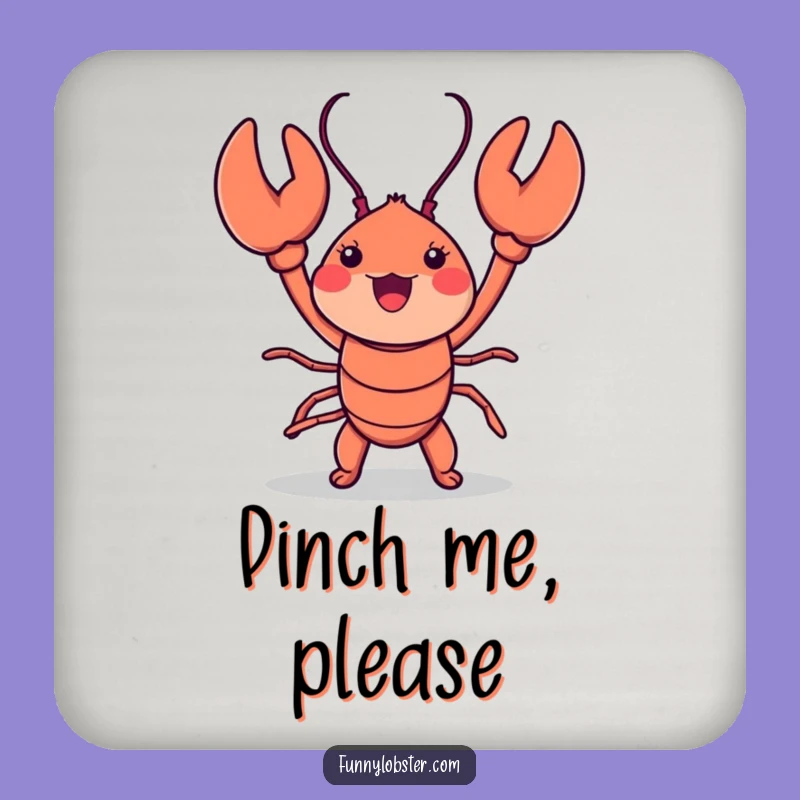 Funny Kawaii Lobster Dance Coasters: Protect Surfaces with Crustacean Comedy