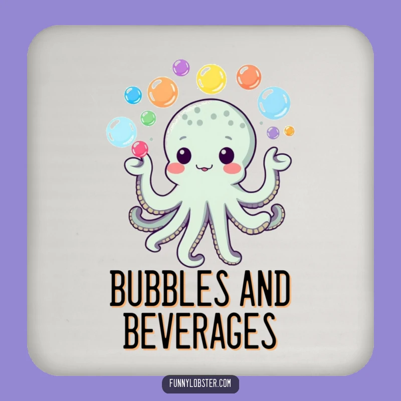 Funny Kawaii Octopus Bubble Coaster: Protect Surfaces Playfully, Gift