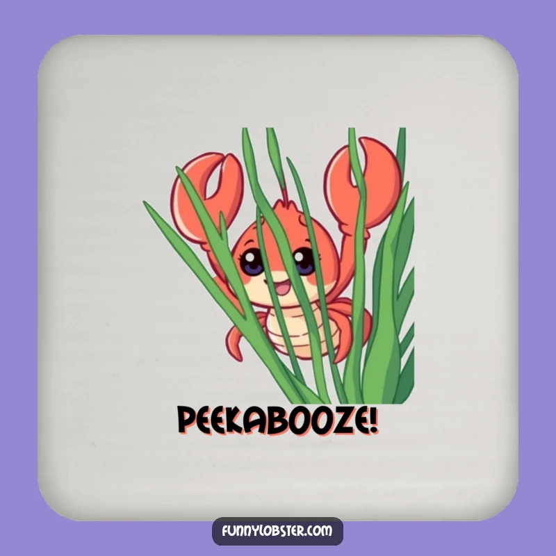 Funny Lobster Coaster: Seaweed Peeker, Surface Protection, Humorous Gift