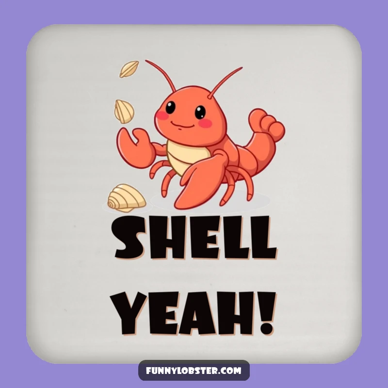 Funny Kawaii Lobster Juggling Coasters: Protect Surfaces with Crustacean Skill