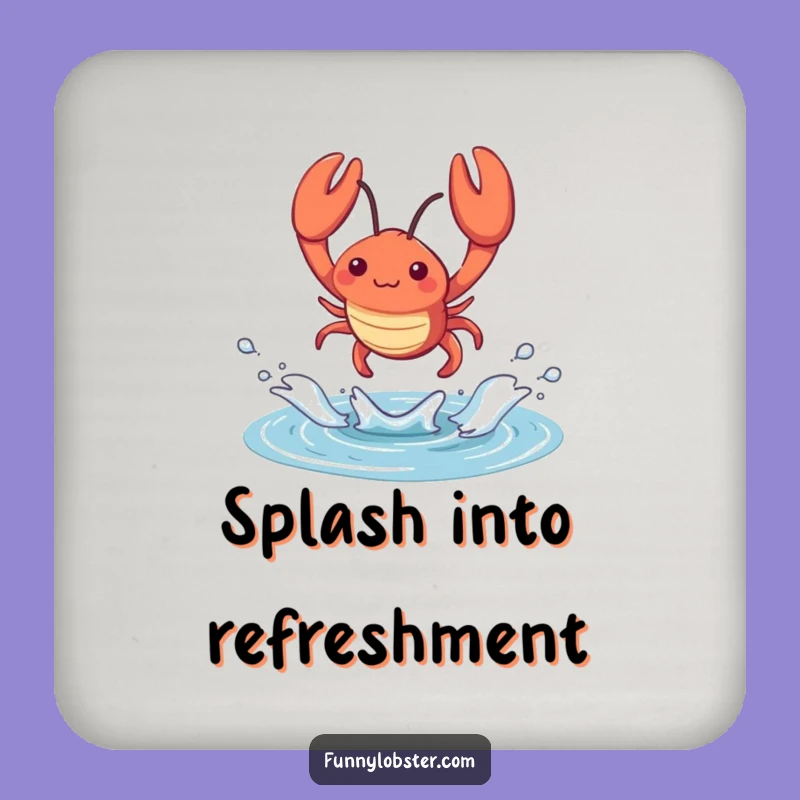 Funny Kawaii Lobster Splash Coaster: Energetic Drink Accessory, Hilarious Gift