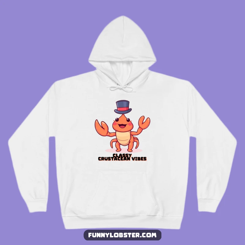 Funny Kawaii Lobster Top Hat Hoodie: Cozy Dapper Style, Perfect Humorous Gift