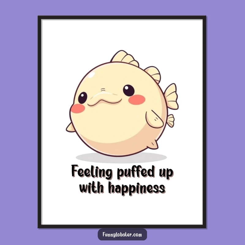 Funny Free Printable Pufferfish Wall Art - Playful Inflation Downloadable Art Decor