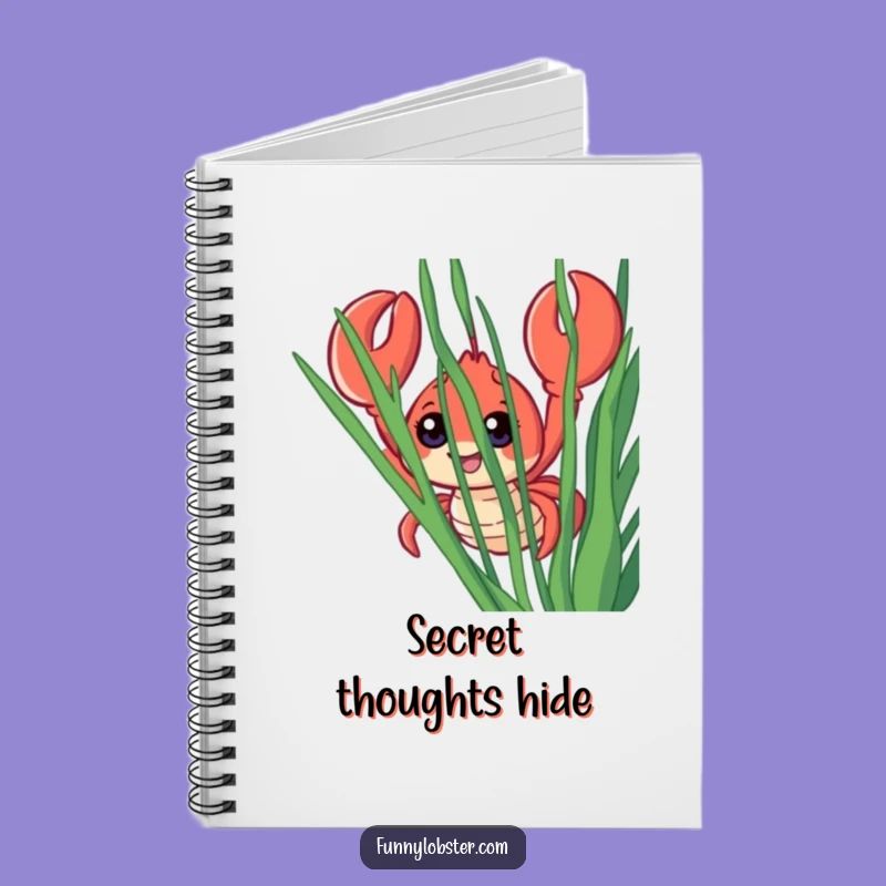 Funny Lobster Notebook: Seaweed Peeker Jotter, Curious Humor, Humorous Gift