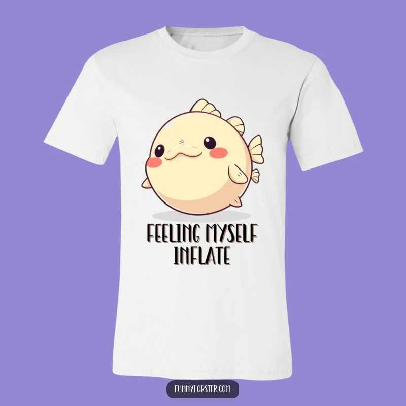 Funny Kawaii Pufferfish Tee: Playful Puff Shirt, Hilarious Gift