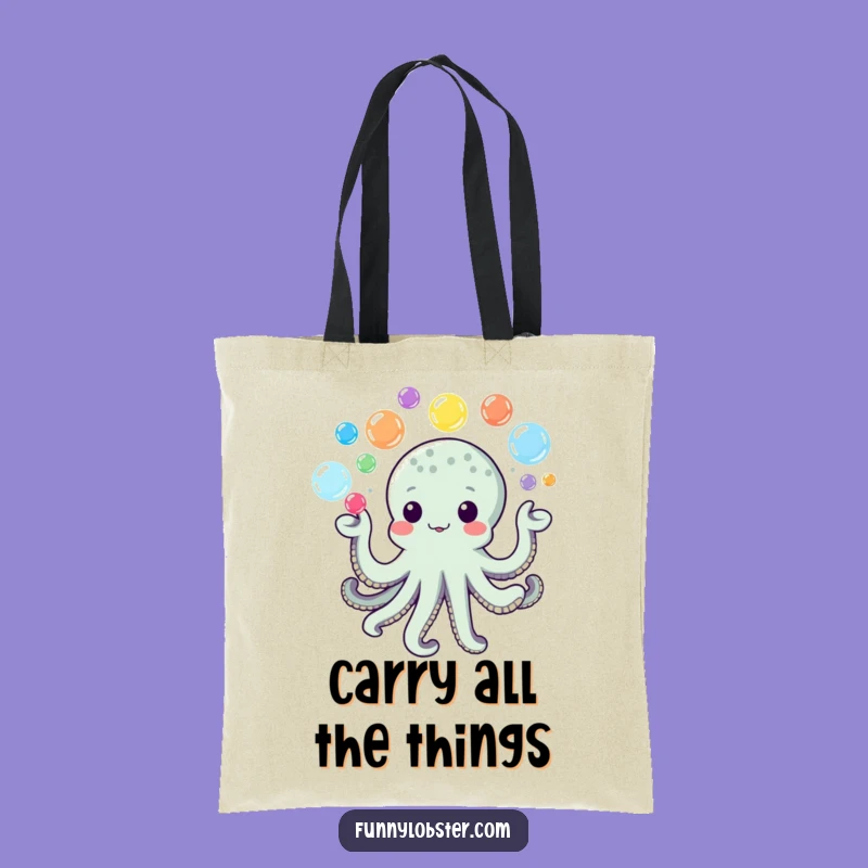 Funny Kawaii Octopus Bubble Tote Bag: Carry Your Fun, Gift