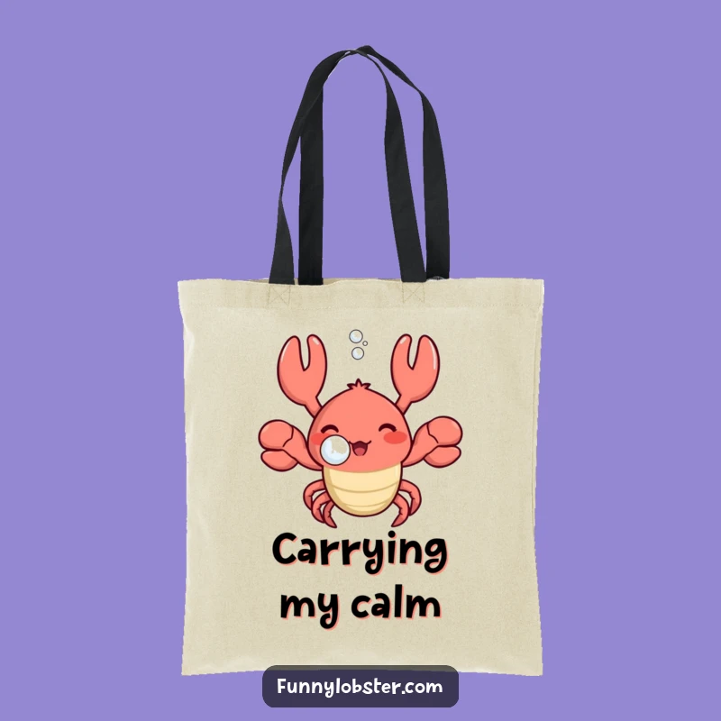 Funny Kawaii Lobster Bubble Tote Bag: Carry Your Calm with Charm